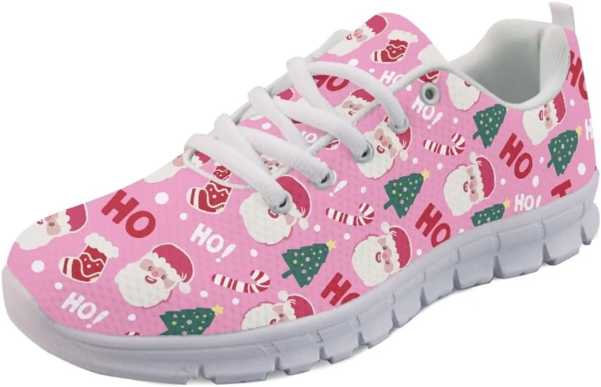 

Кроссовки Forchrinse с принтом «Кошачья галактика» унисекс, модные кеды для ходьбы, теннисные и беговые обувь для женщин и мужчин, Santa Claus Print