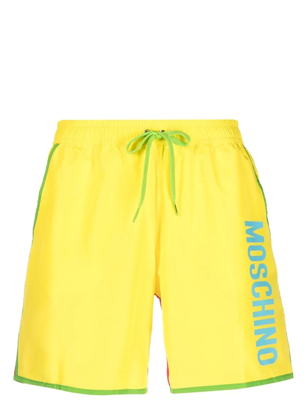 

Плавки-шорты в стиле колор-блок с логотипом Moschino, желтый