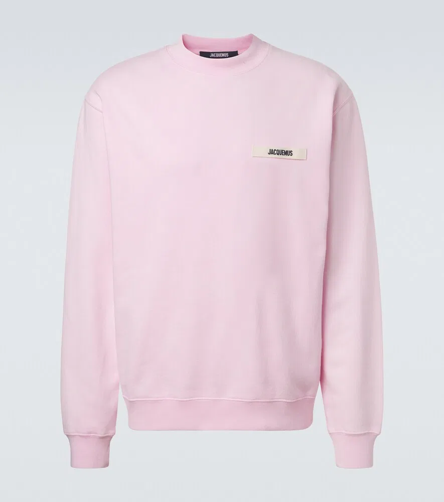Толстовка из хлопкового флиса Gro Grain Jacquemus, розовый