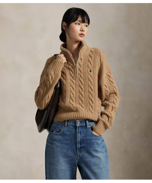

Шерстяной свитер Relaxed fit Polo Ralph Lauren, бежевый