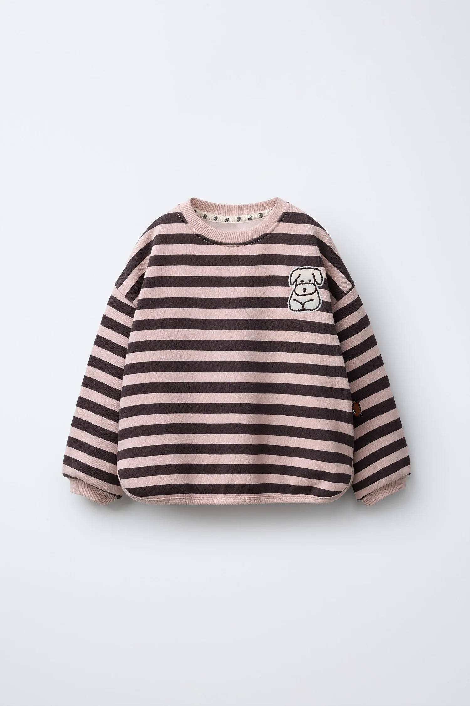 Свитшот наон чжон в полоску © Zara, коричневый