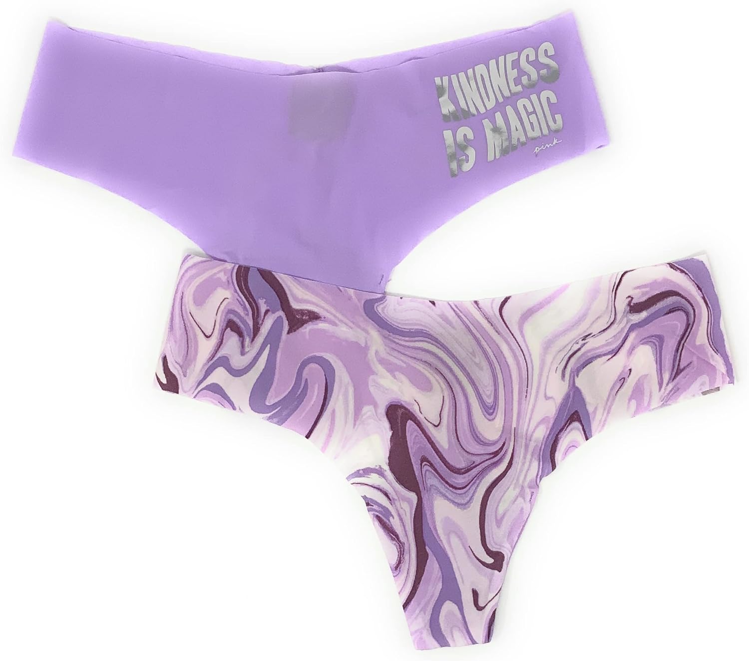 

Трусики-стринги Victoria's Secret Pink, комплект из 2 пар, Purple Kindness/Swirl