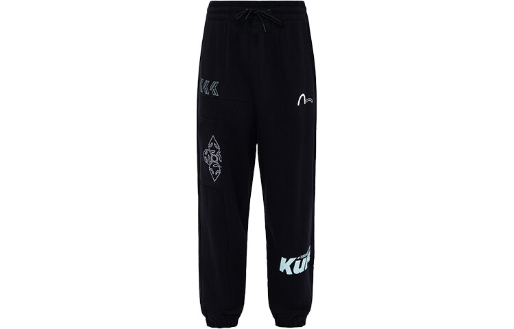 

Трикотажные спортивные штаны мужские черные Evisu, черный