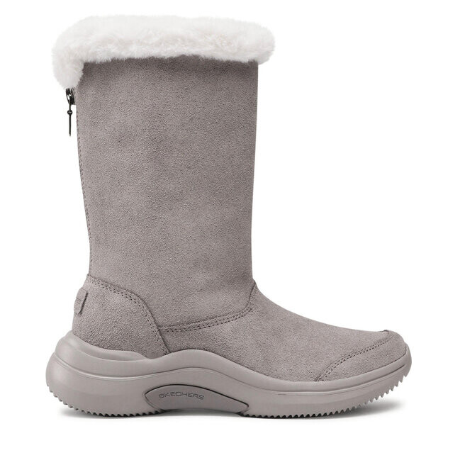 Ботинки женские Skechers OnThe Go высокие с мехом, серый — фото 2
