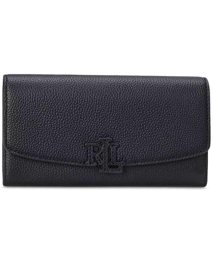 

Кошелек Cameryn с откидным клапаном из зерненой кожи Lauren Ralph Lauren, черный