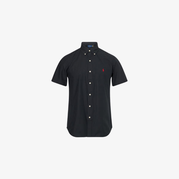 

Футболка с коротким рукавом из хлопковой смеси с вышитым логотипом Polo Ralph Lauren, черный