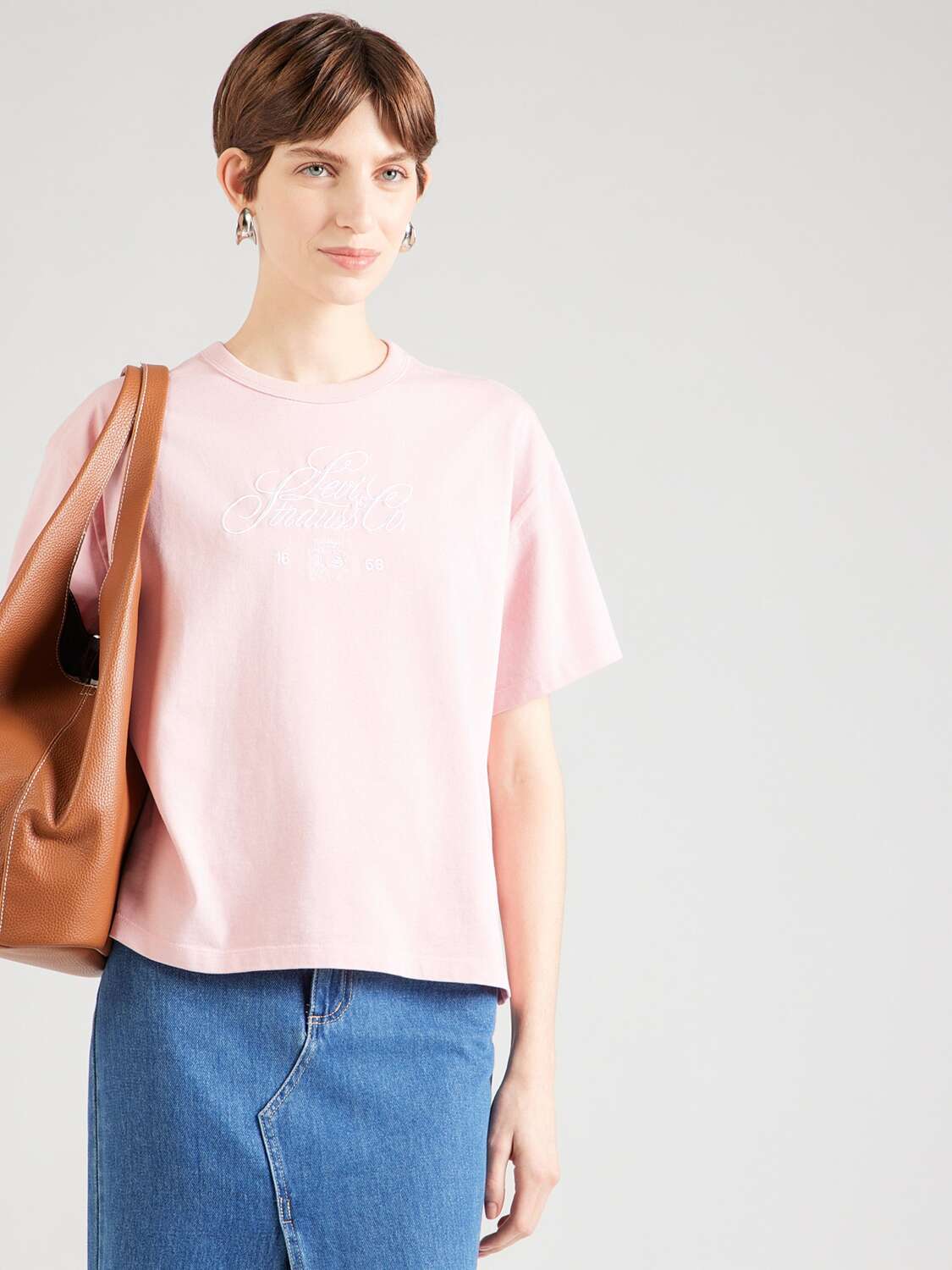 LEVI'S  Футболка в пастельно-розовом цвете — фото 4