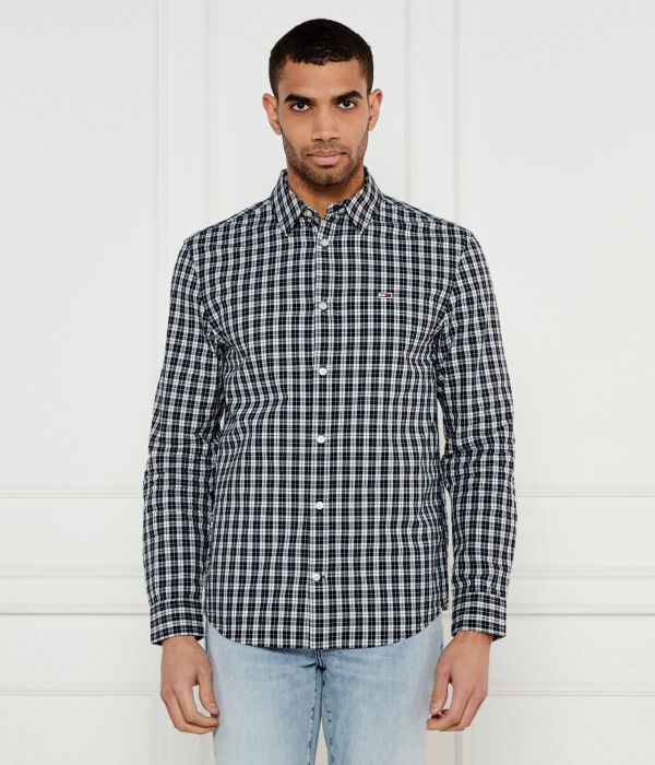 

Рубашка мужская Tommy Jeans в клетку, черный