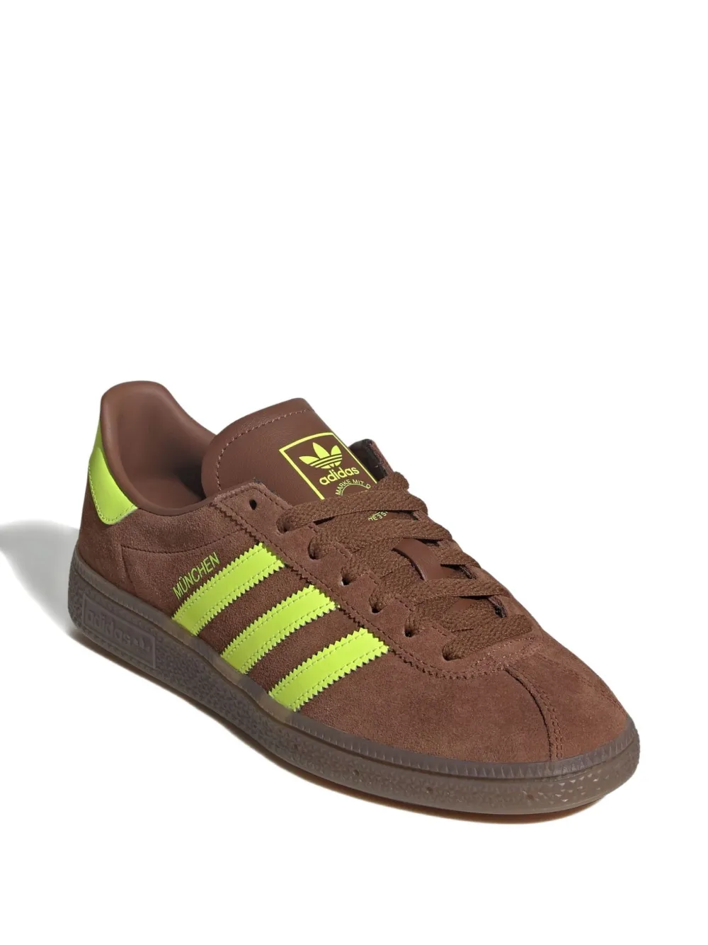 Полосатые кроссовки Adidas, коричневый — фото 2