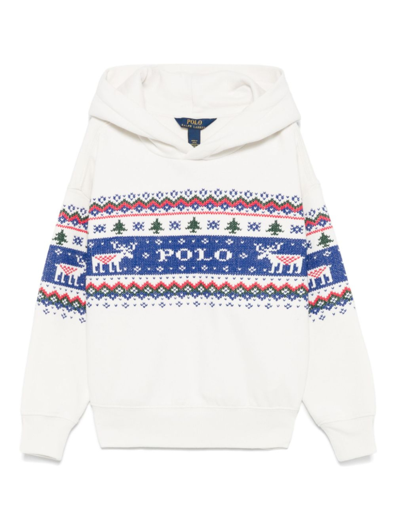 

POLO RALPH LAUREN KIDS худи с узором, белый