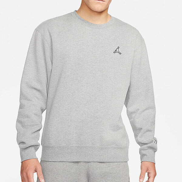 Толстовка Men's Jordan Fleece Lined Athleisure Casual Sports Long Sleeves Solid Color Embroidered Pullover Gray, мультиколор — фото 3