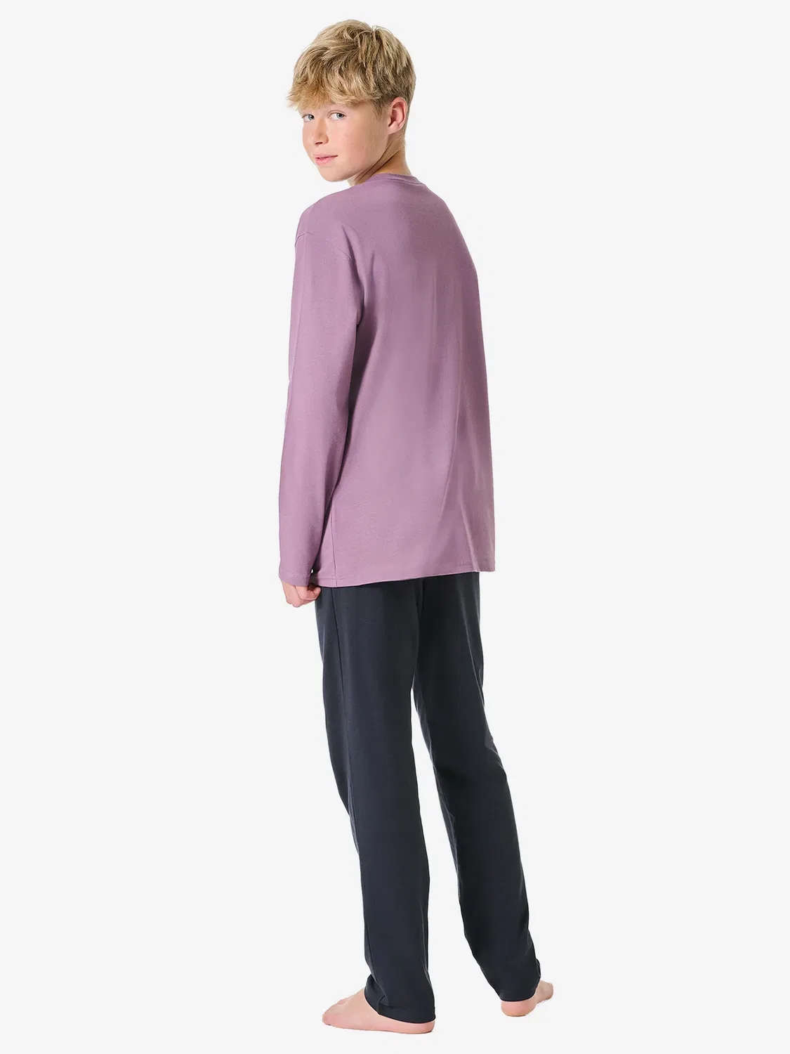 Пижама Nightwear из органического хлопка Schiesser, лиловая — фото 3