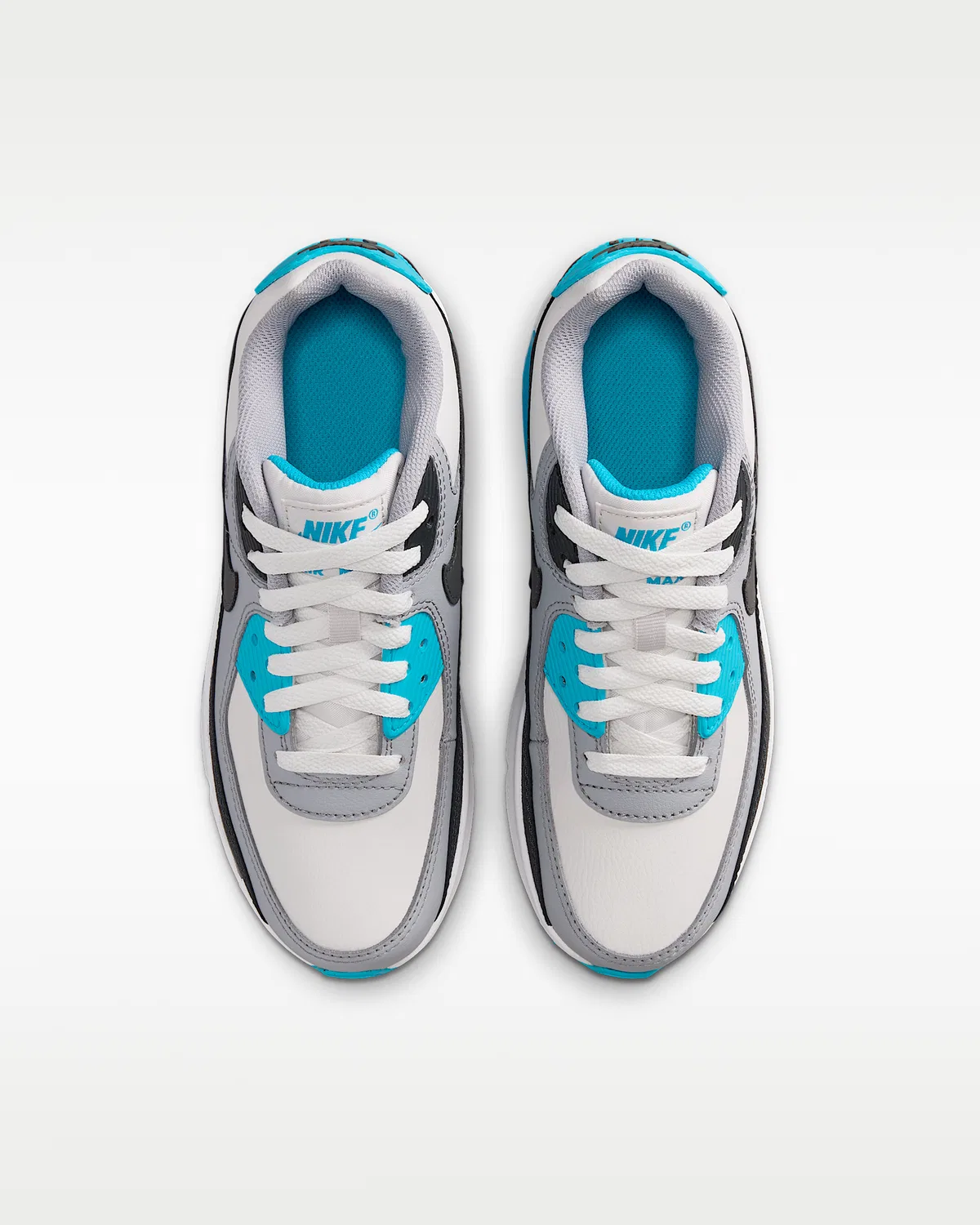 Детские кроссовки Nike Air Max 90 LTR, Platinum Tint/Blue Lightning/Wolf Grey/Iron Grey — фото 4