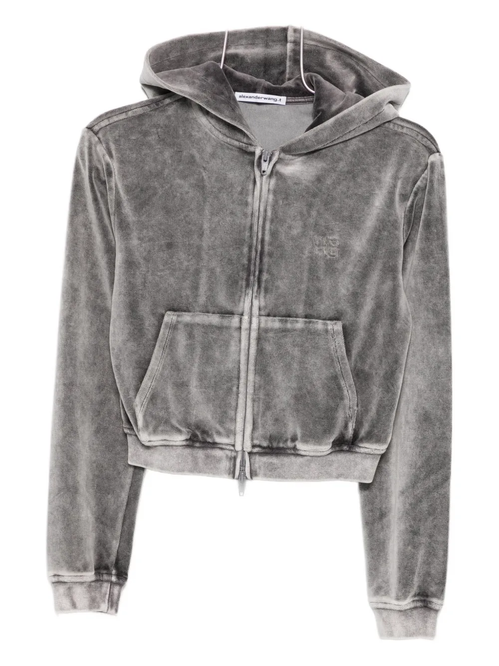 

Худи на молнии Alexander Wang, серый