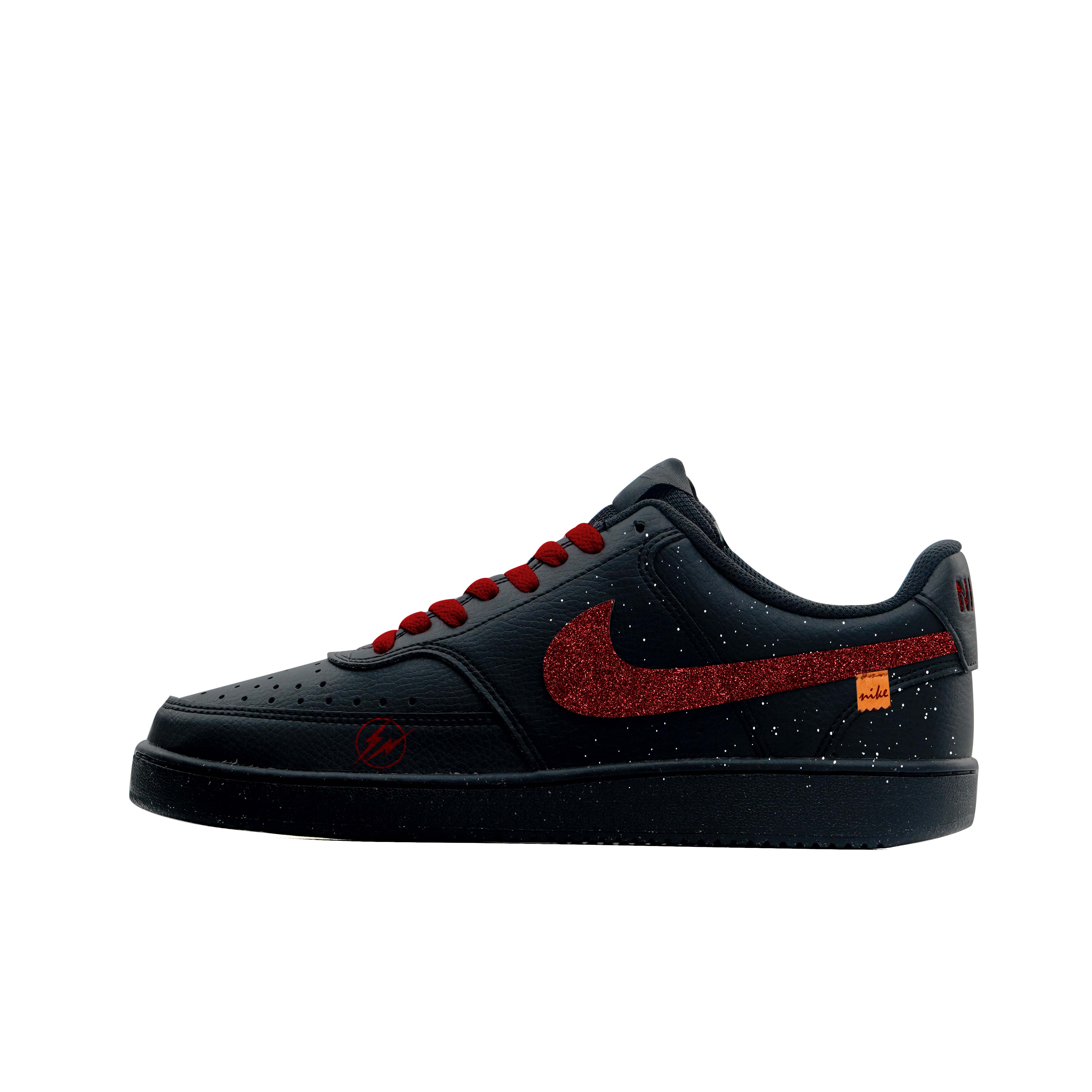

Nike Court Vision Low Противоскользящие Кроссовки для скейтбординга Мужские Черные с Красным