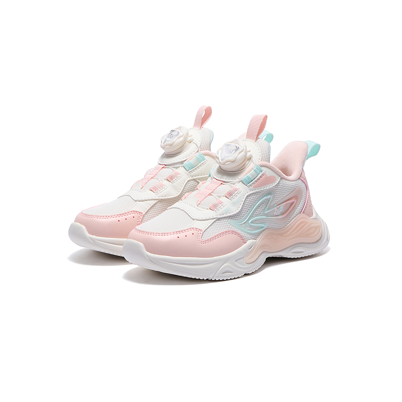 361°KIDS Амортизация, износостойкие низкие детские повседневные кроссовки feather white/deep pink kids — фото 3