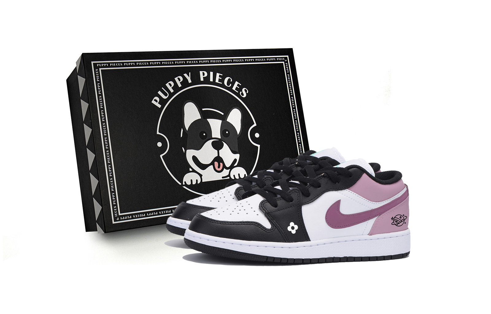 

Jordan Баскетбольные кроссовки Air 1 Low Top Vintage, мужские, белые, розовые