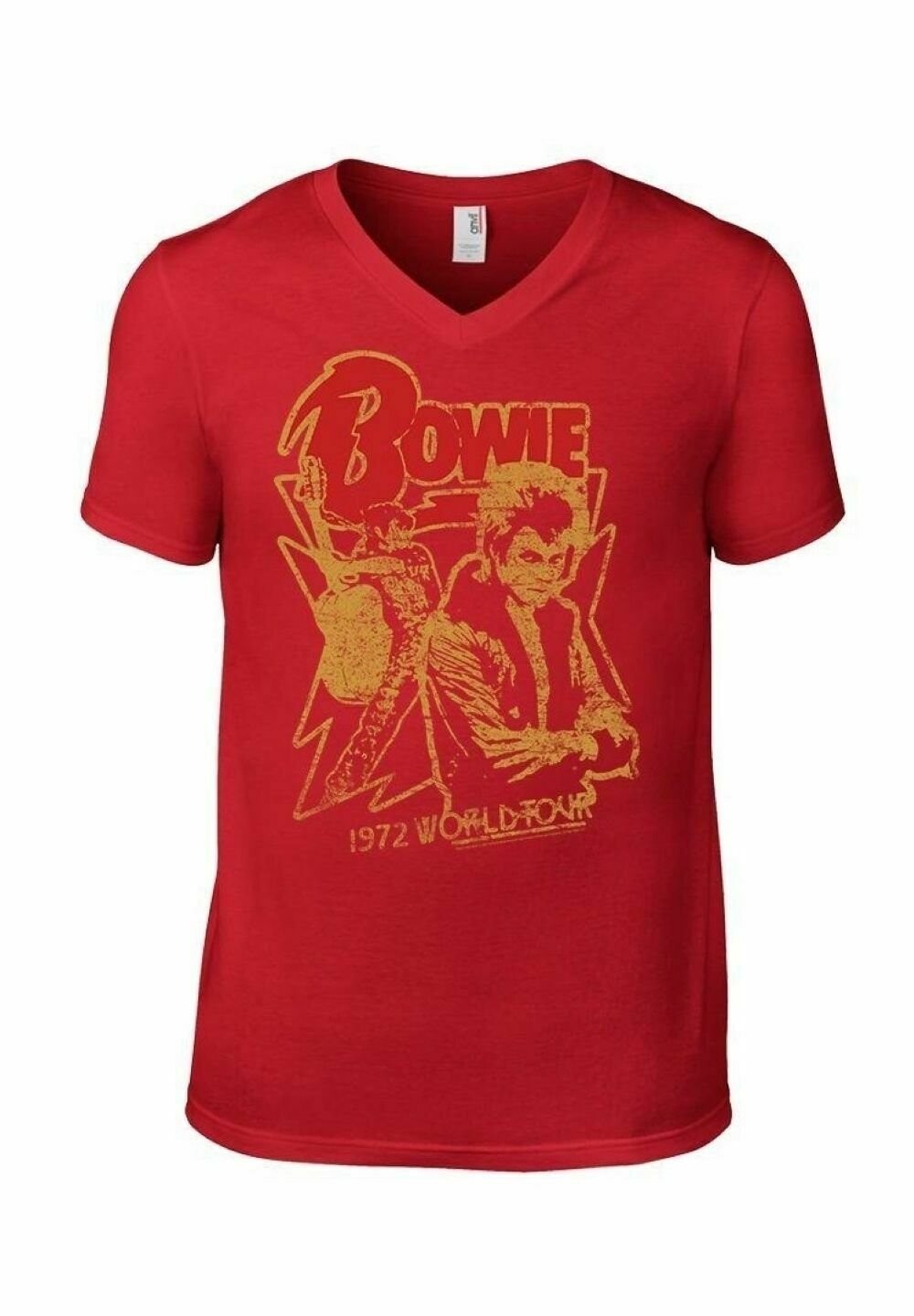 

Футболка с принтом DAVID BOWIE 1972 rockshirts, красный