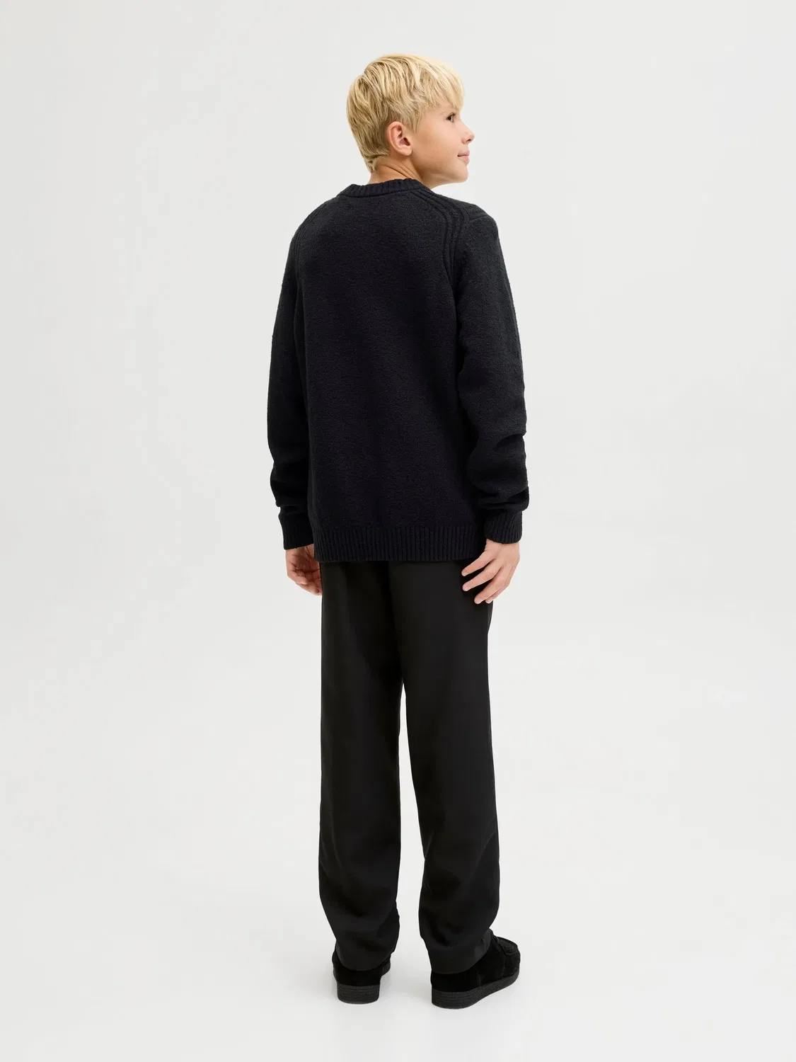 Свитер свободного кроя JACK & JONES Junior, черный — фото 3