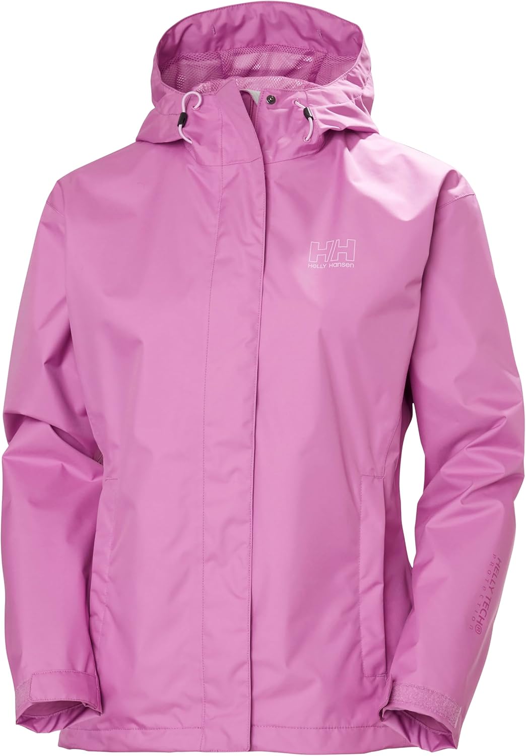 

Женская водонепроницаемая, ветрозащитная и дышащая куртка-дождевик Helly Hansen Seven J с капюшоном, 089 Meta Pink