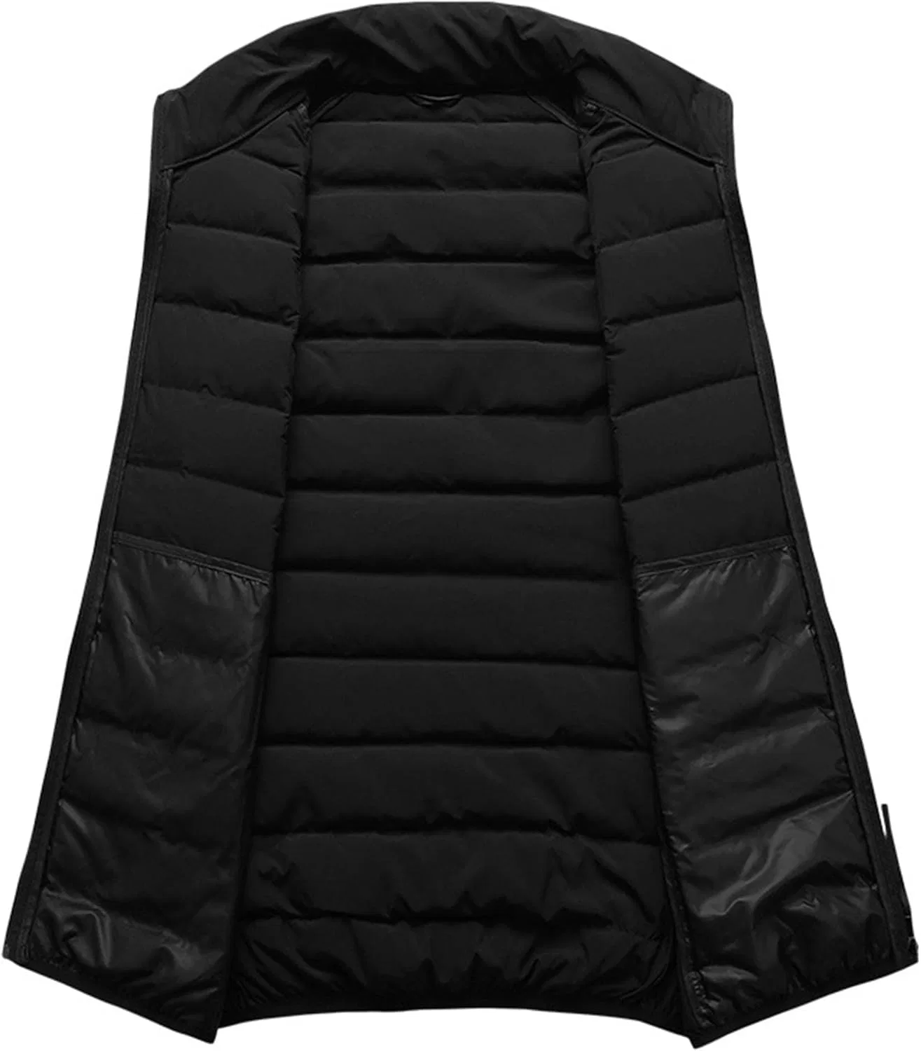 Мужские стеганые жилеты с капюшоном, воротником-стойкой, утепленные жилеты, легкие зимние жилеты — фото 4