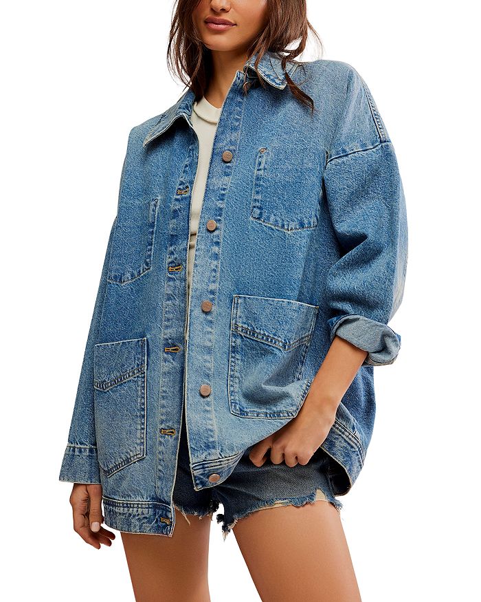 

Джинсовая куртка Avery oversize Free People, синий