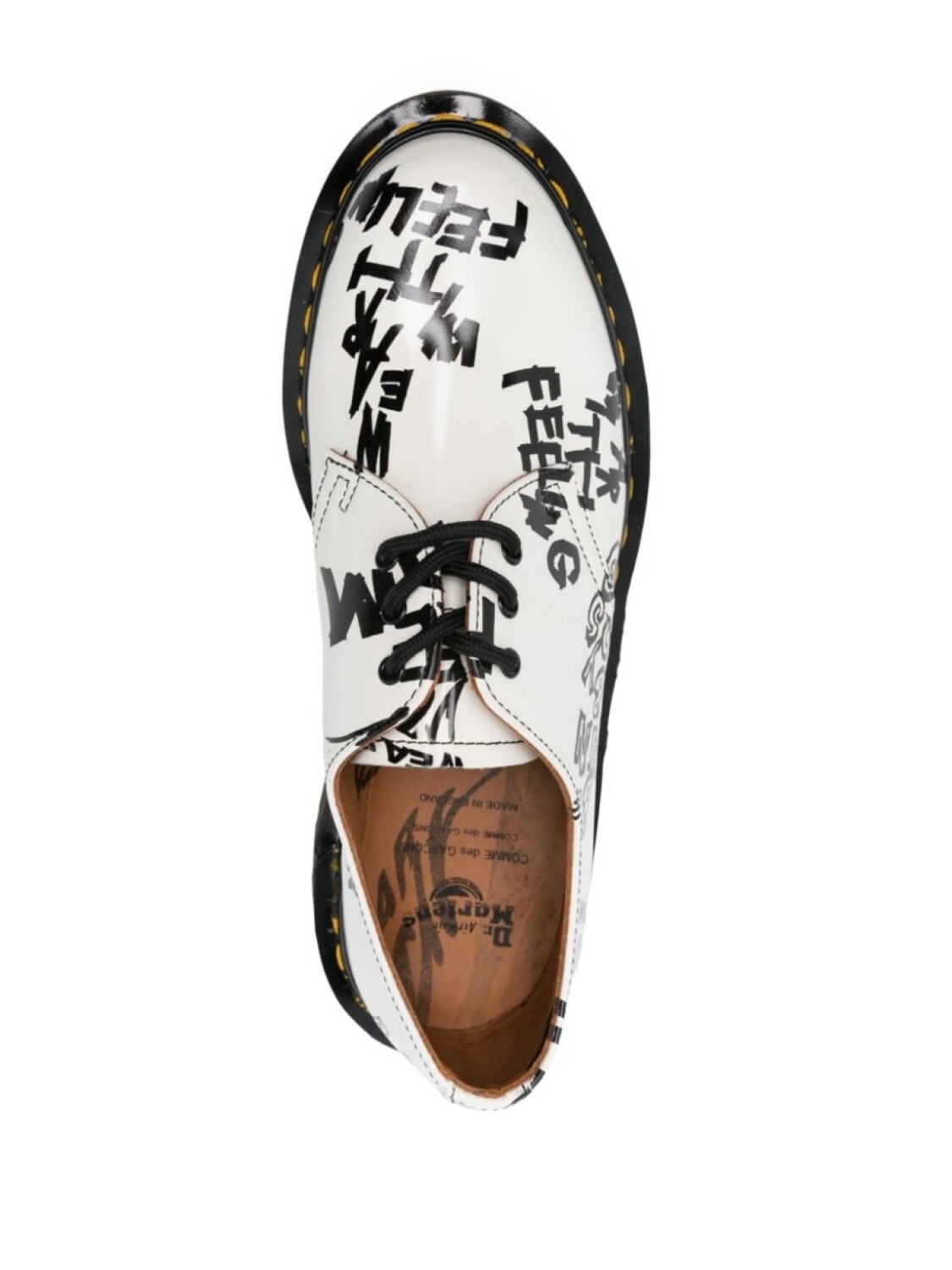 Comme Des Garçons Comme Des Garçons туфли дерби с принтом из коллаборации с Dr. Martens, белый — фото 4