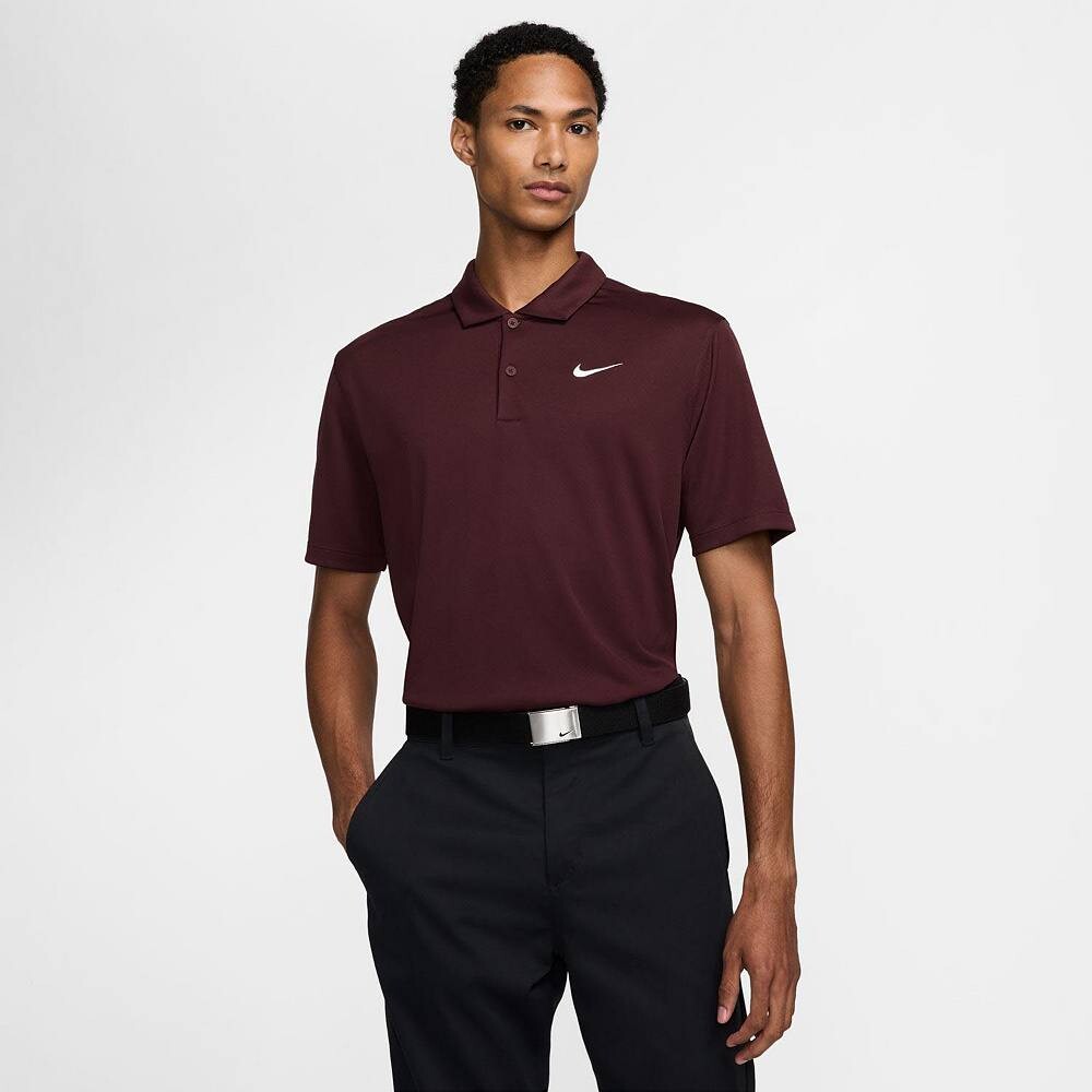 

Мужская рубашка-поло для гольфа Nike Solid Dri-FIT, цвет Burgundy Crush