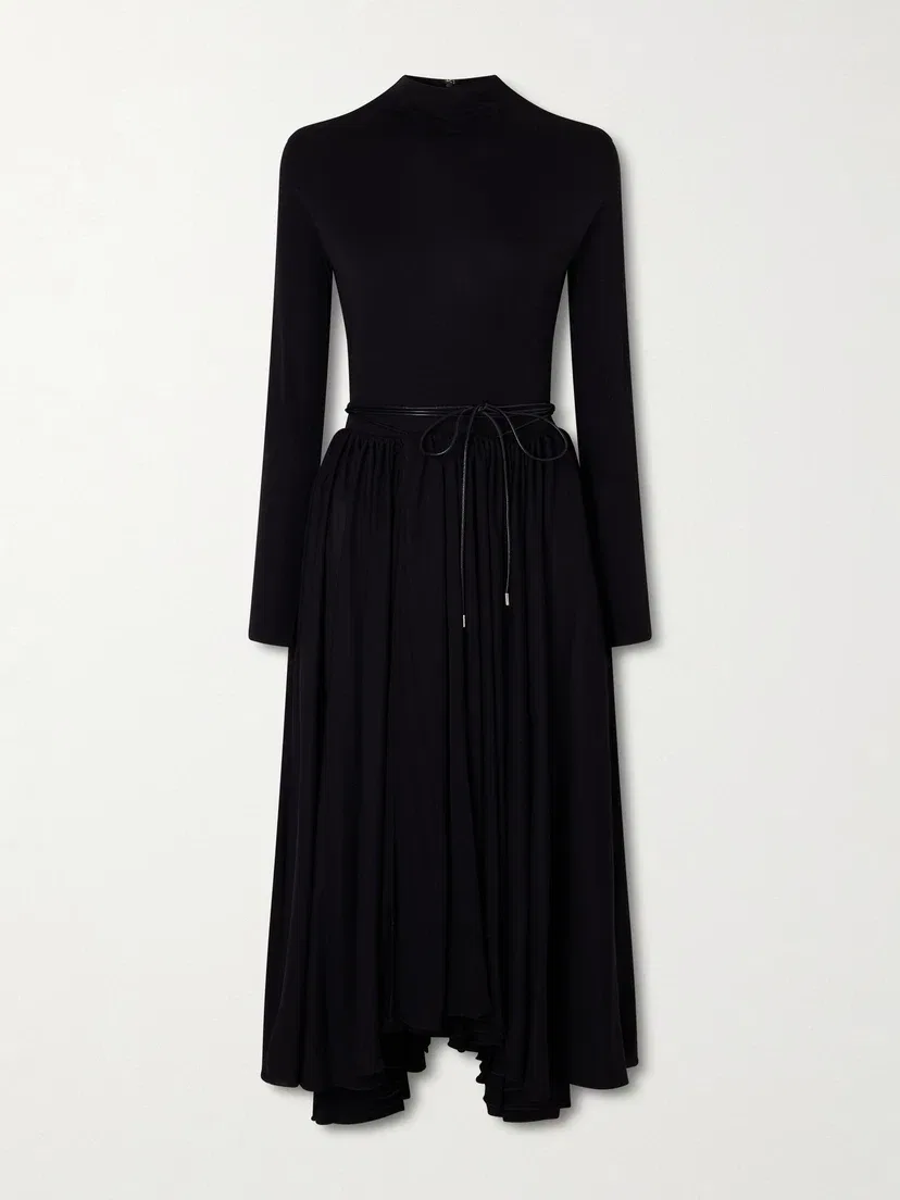 Платье-миди из джерси Alaïa, черный