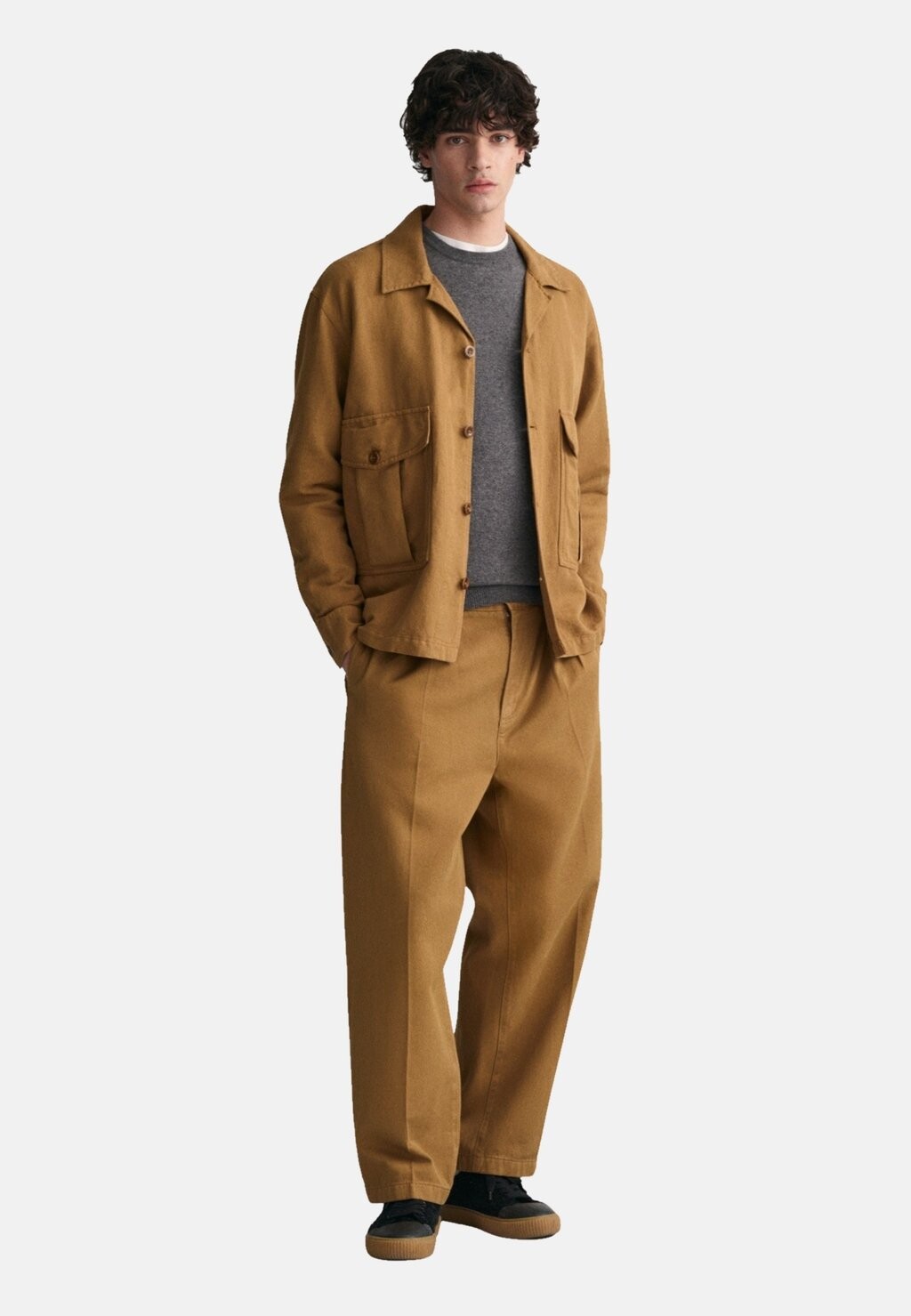 

Джемпер SUPERFINE CREW NECK GANT, серый