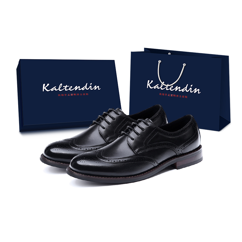 

Kaltendin Повседневные кожаные туфли мужские низкие черные, цвет Black[Box]