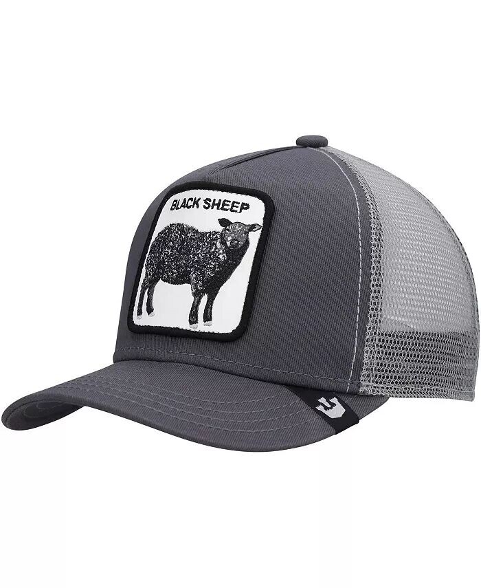 

Регулируемая шапка Big Boys Grey Black Sheep Trucker Goorin Bros., серый