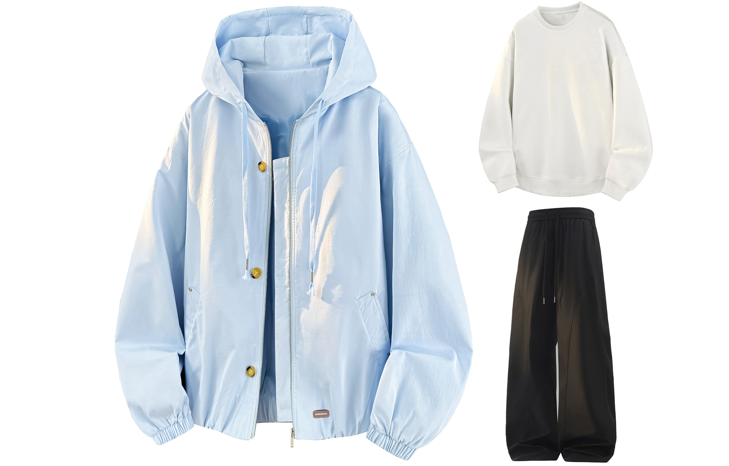 

Повседневная спортивная одежда Unisex WARRIOR, moon синий+белый+черный[free diy badge]