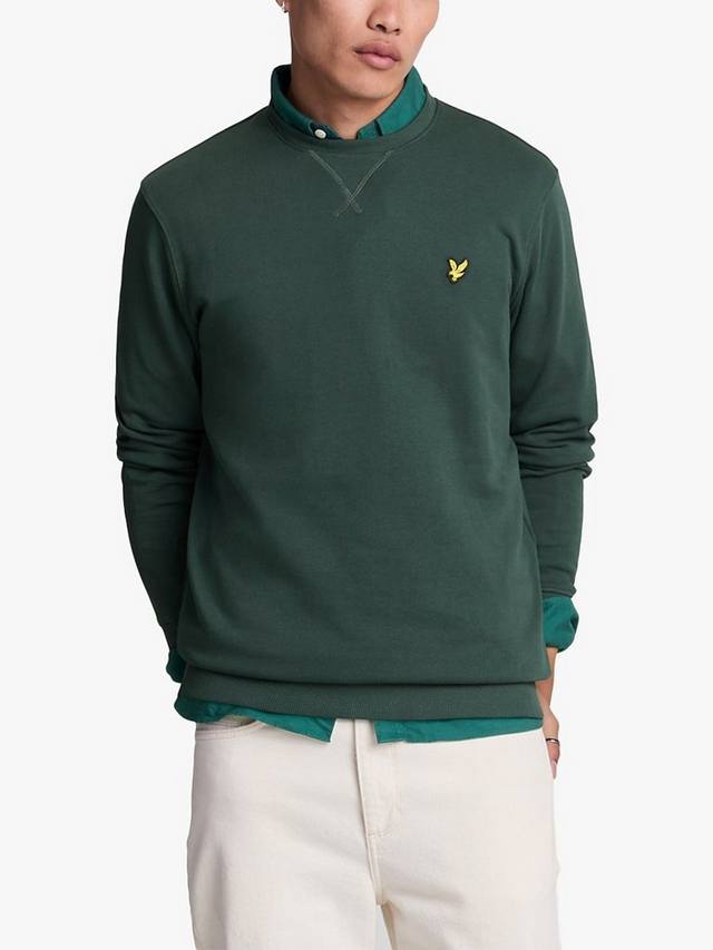 

Хлопковая толстовка с круглым вырезом горловины Lyle & Scott, цвет Argyle Teal