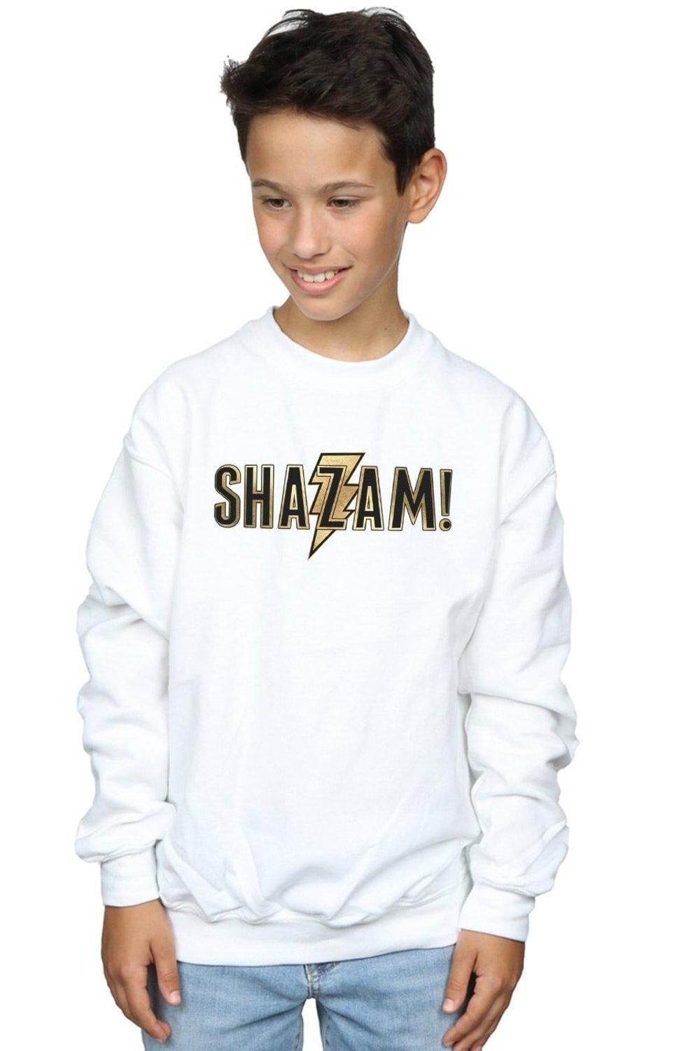 

Толстовка с текстовым логотипом Shazam DC Comics, белый