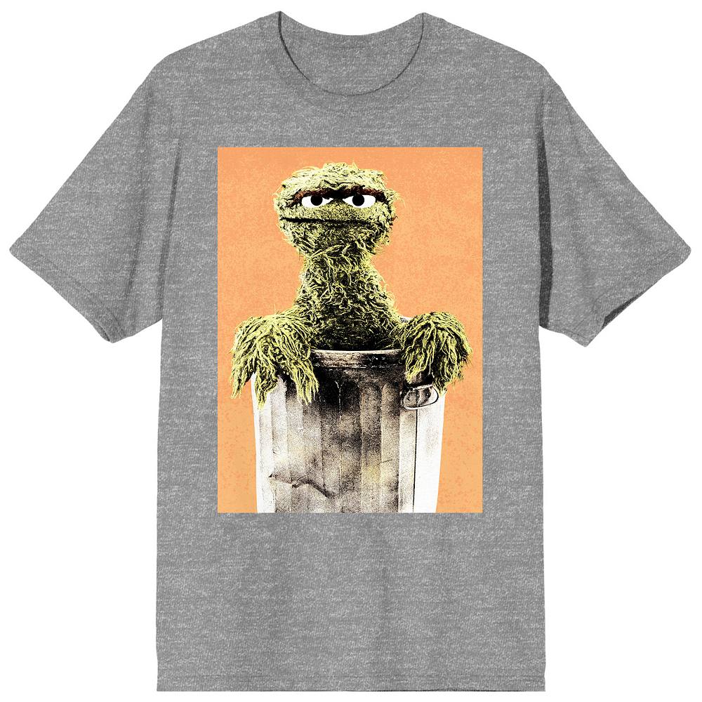 

Мужская футболка Oscar the Grouch Trash Can Licensed Character, серый