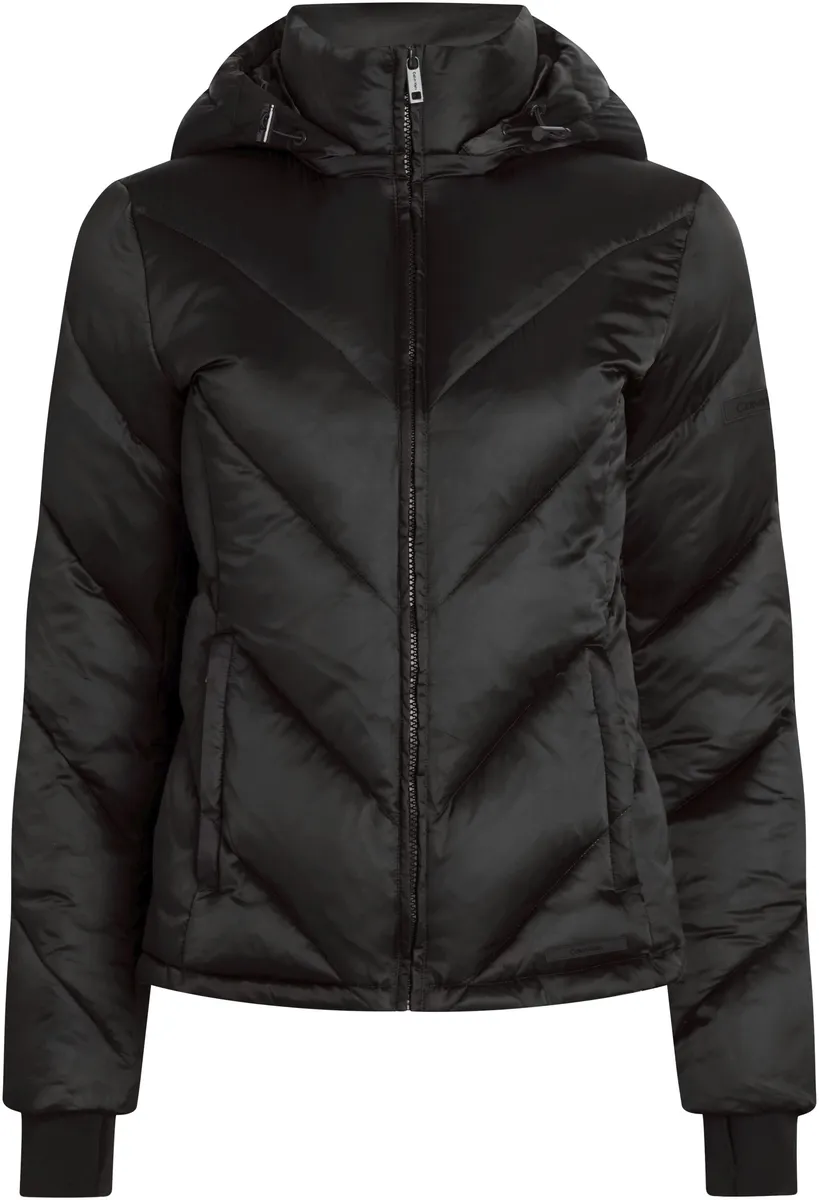 

Стеганая куртка Calvin Klein "PADDED PEARLESCENT JACKET", с капюшоном, с фирменной этикеткой, черный