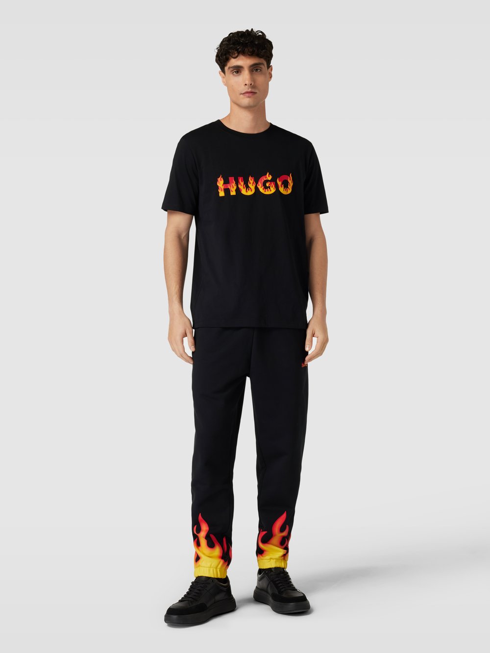 

Спортивные брюки с принтом, модель «Doblo» HUGO, черный