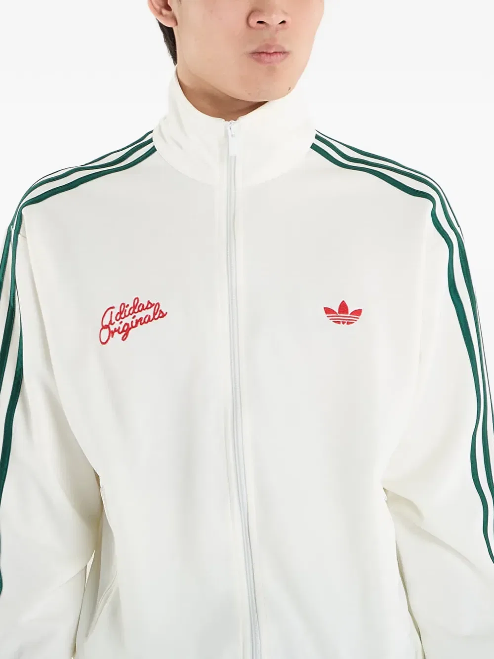 Толстовка с розами Жар-птицы Adidas, белый — фото 4
