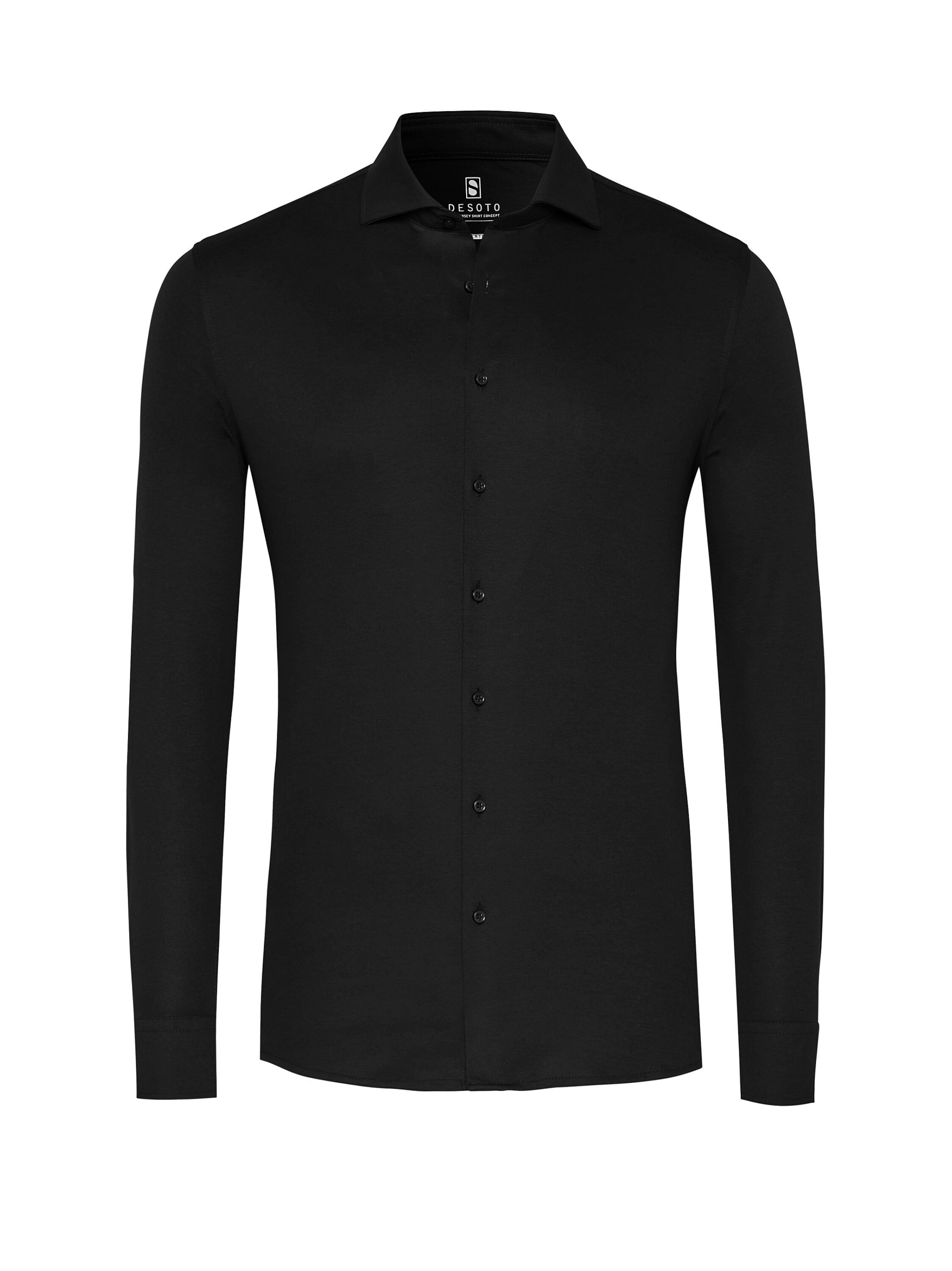 

DESOTO Деловая рубашка приталенного кроя в черном цвете