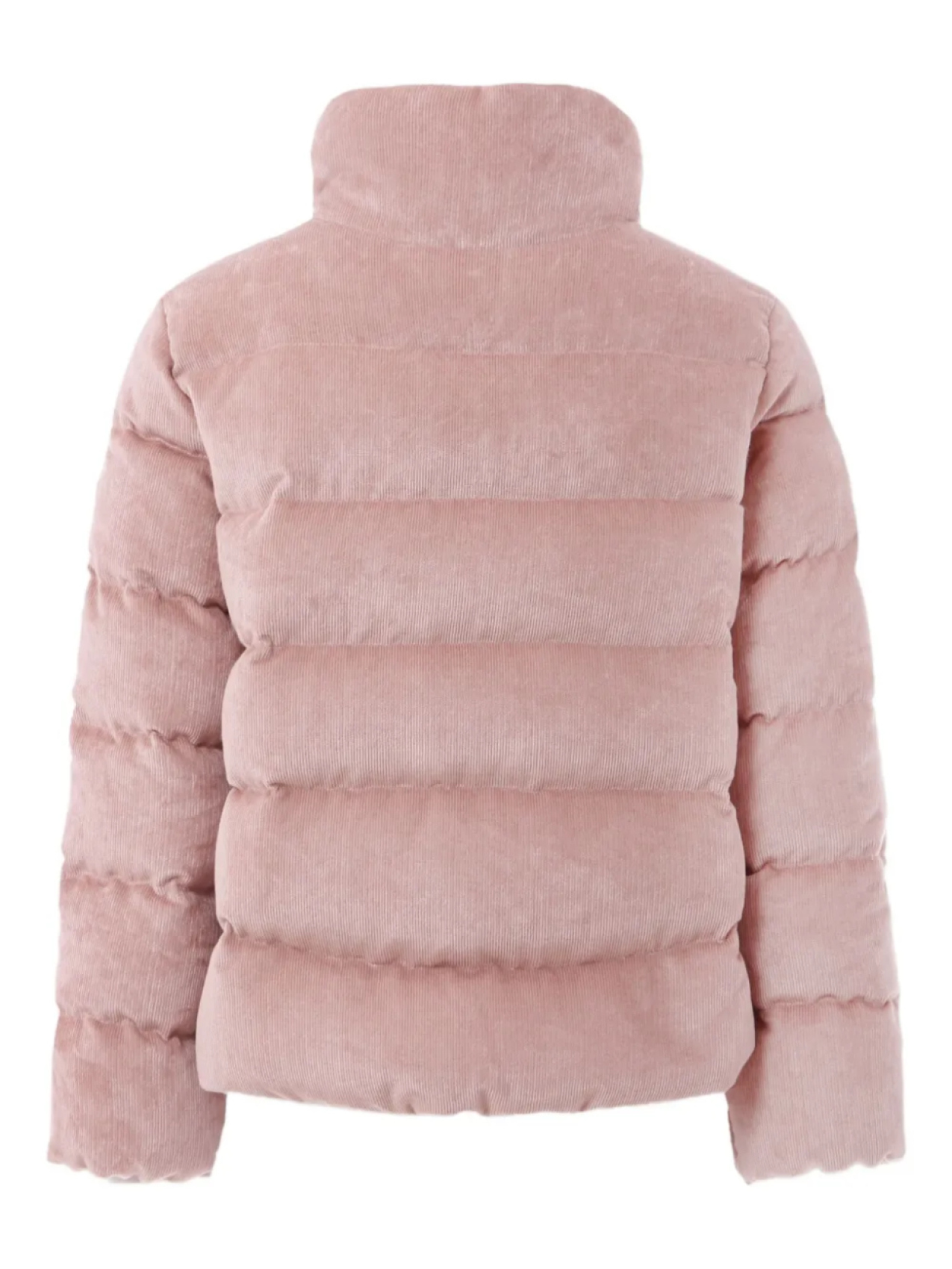 Moncler Enfant Marth вельветовая стеганая куртка, розовый — фото 2
