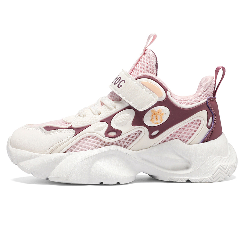 

Кроссовки для бега с низким верхом, противоскользящие, с амортизацией, устойчивые к истиранию и ударам, детские BOBDOG, розовый/фиолетовый