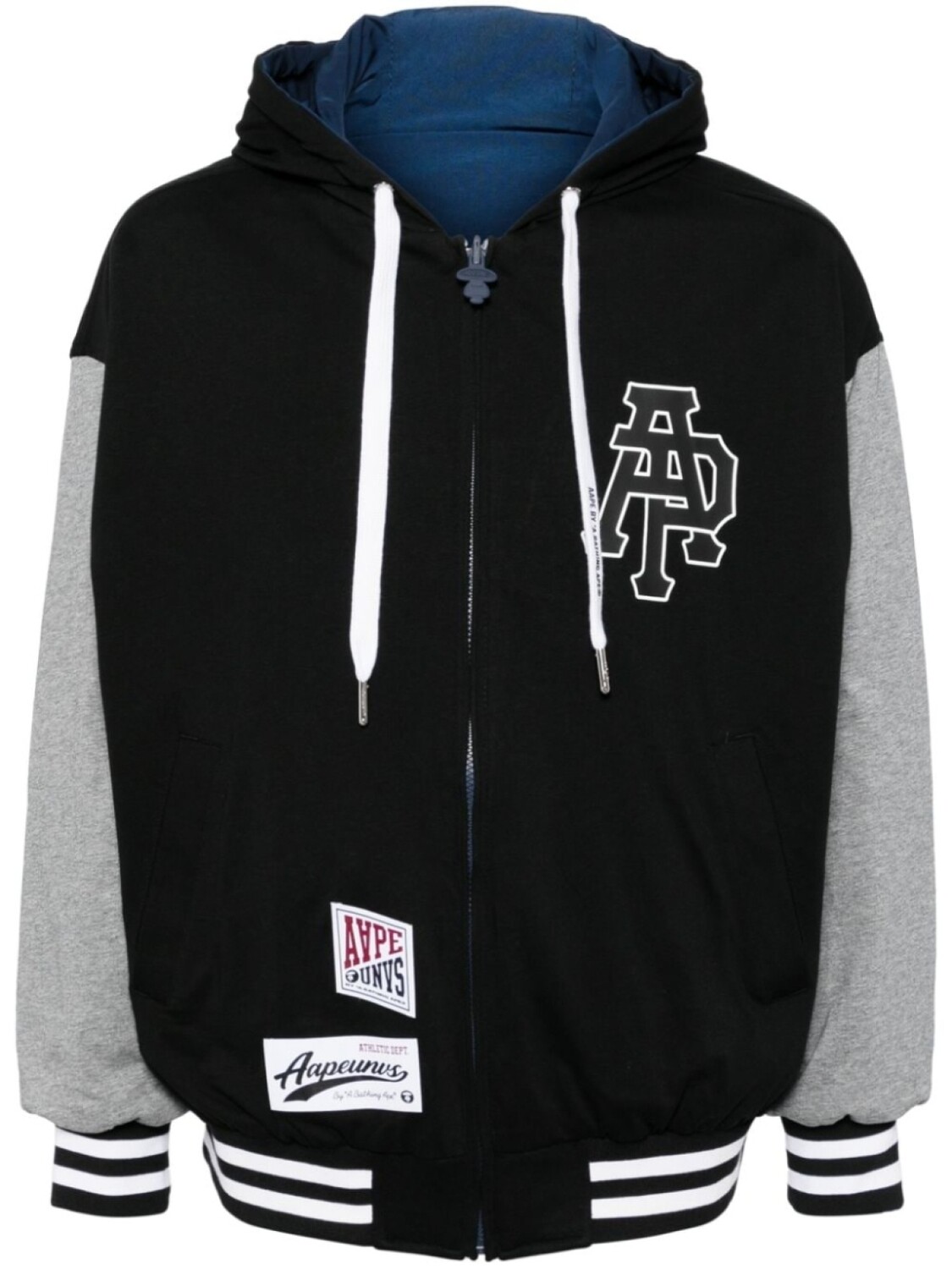 

AAPE BY *A BATHING APE бомбер с нашивкой-логотипом, черный