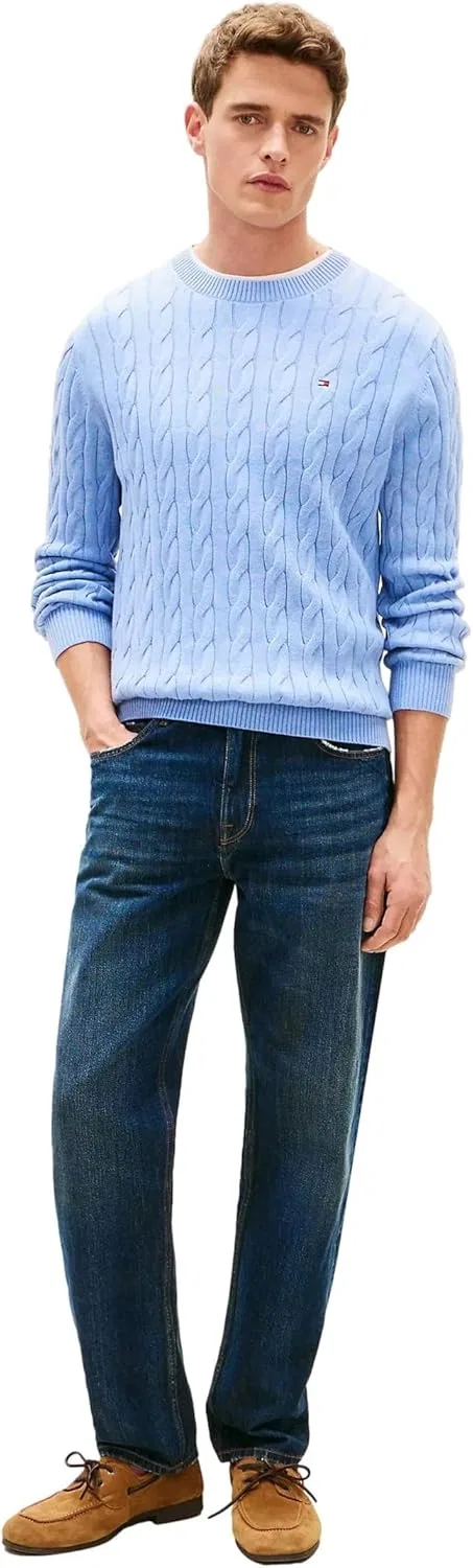 Свитер Tommy Hilfiger Men's Iconic Cable Knit из коллекции 2024, синий — фото 4