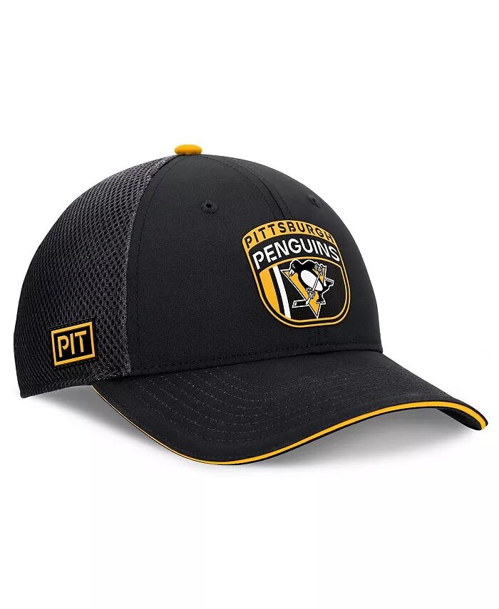 

Мужская черная регулируемая кепка Pittsburgh Penguins 2024 NHL Draft On Stage Trucker Fanatics