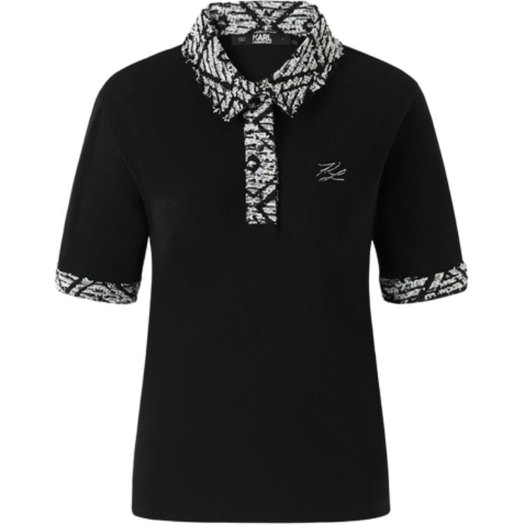 

Футболка поло KARL LAGERFELD женская черная KARL LAGERFELD / Karl Lagerfeld Jeans