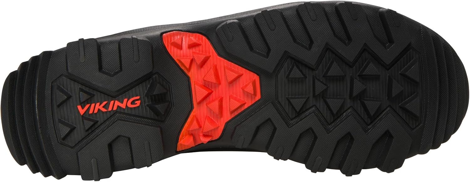 Кроссовки для ходьбы VIKING унисекс Villrein High Gtx Boa, черный/красный — фото 3