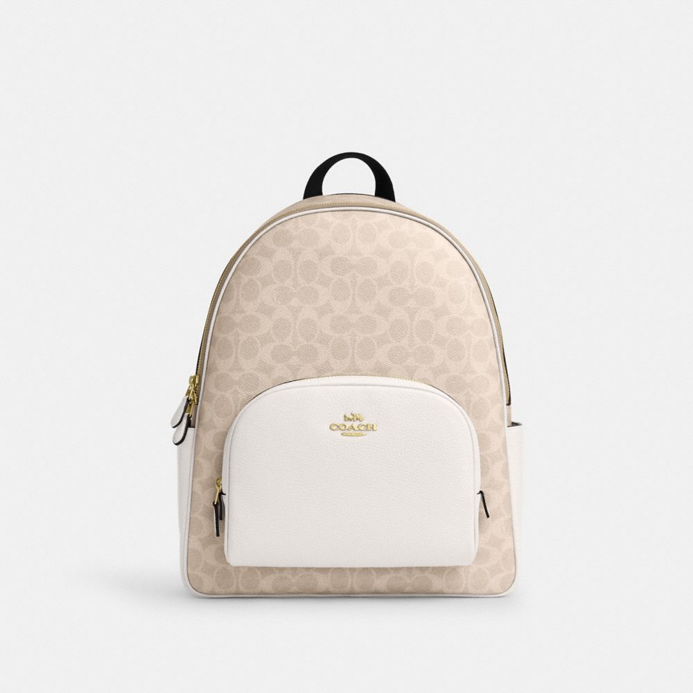 

Рюкзак Coach Large Court Backpack, цвет Gold/Sand/Chalk