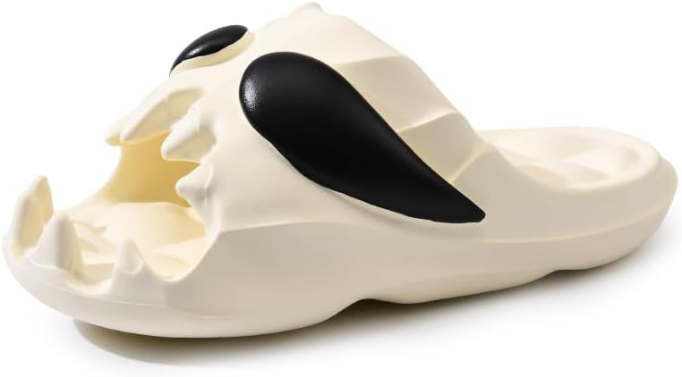 

FSwinder Skull Ghost Slides, спортивные сандалии, противоскользящие облачные тапочки для мужчин и женщин, удобные домашние туфли с открытым носком, домашние туфли для открытого пальца, Хэллоуин Skull Slides, толстые мягкие туфли для душа, белый