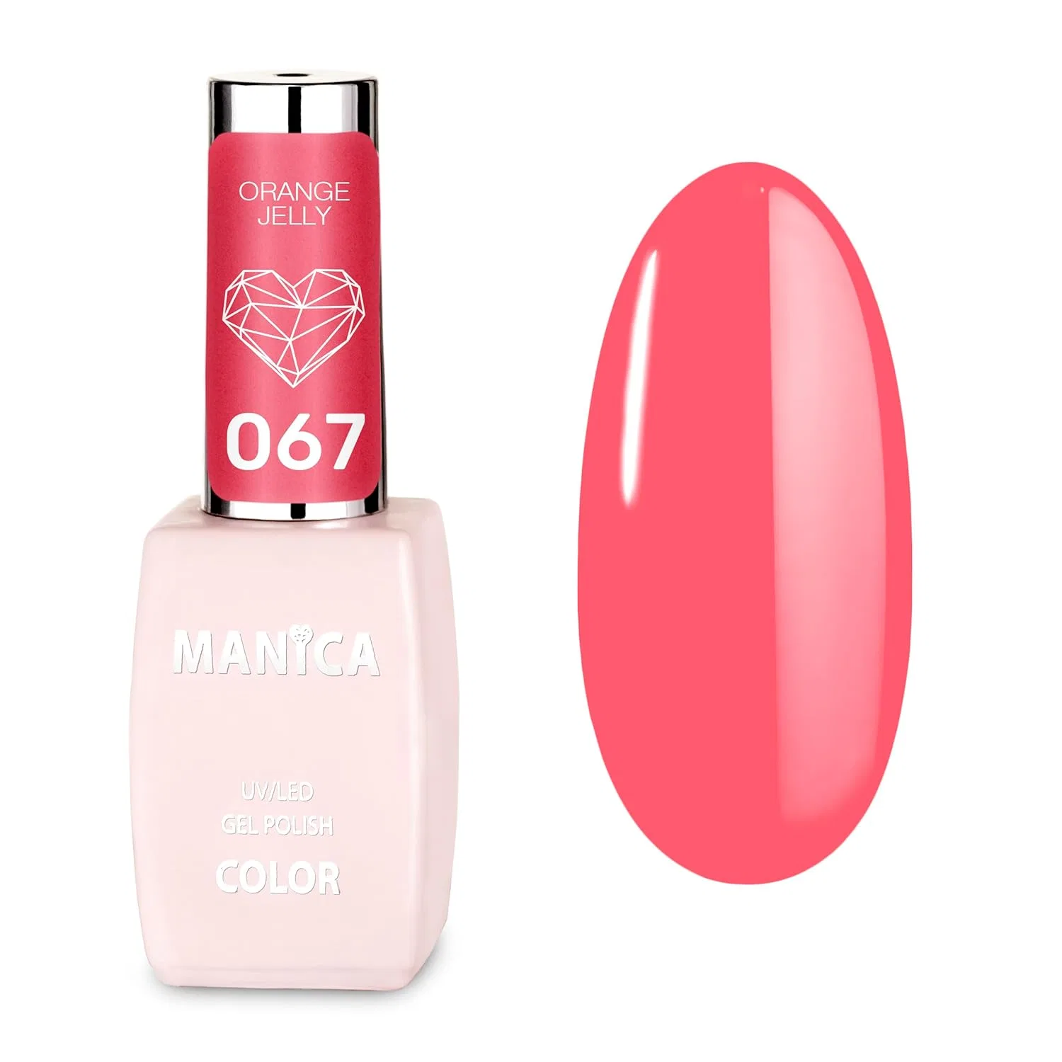 Профессиональный УФ-гель-лак Manica «Orange Jelly» 067, 10 мл Manica